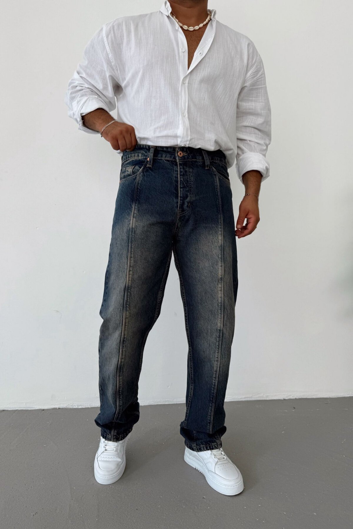 Çıma Detaylı Eskitme Jean