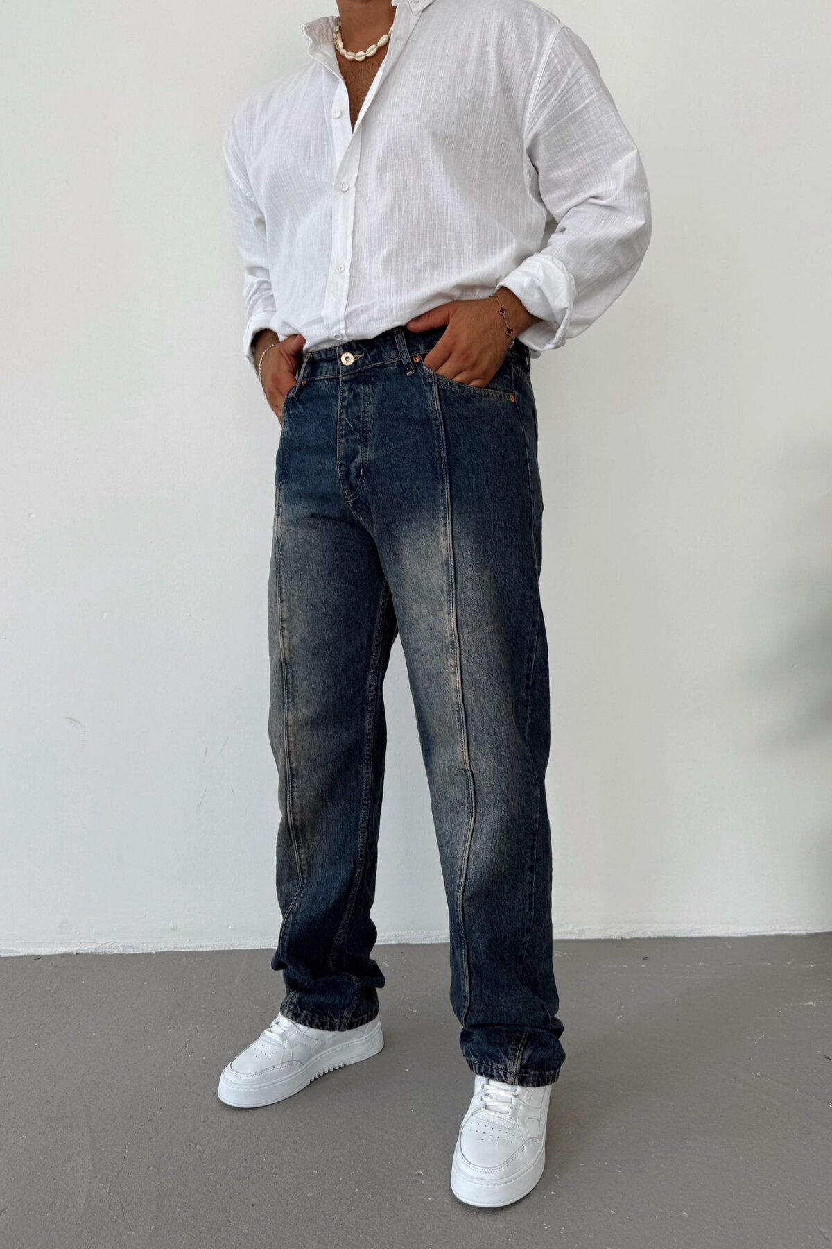 Çıma Detaylı Eskitme Jean