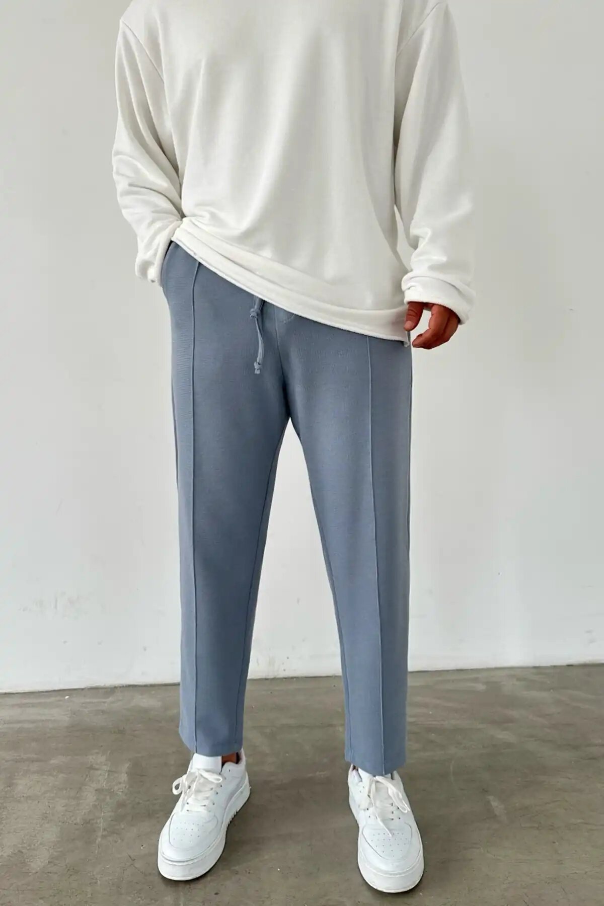 Regular Fit Gabardine Harvest Pants Baby Blue