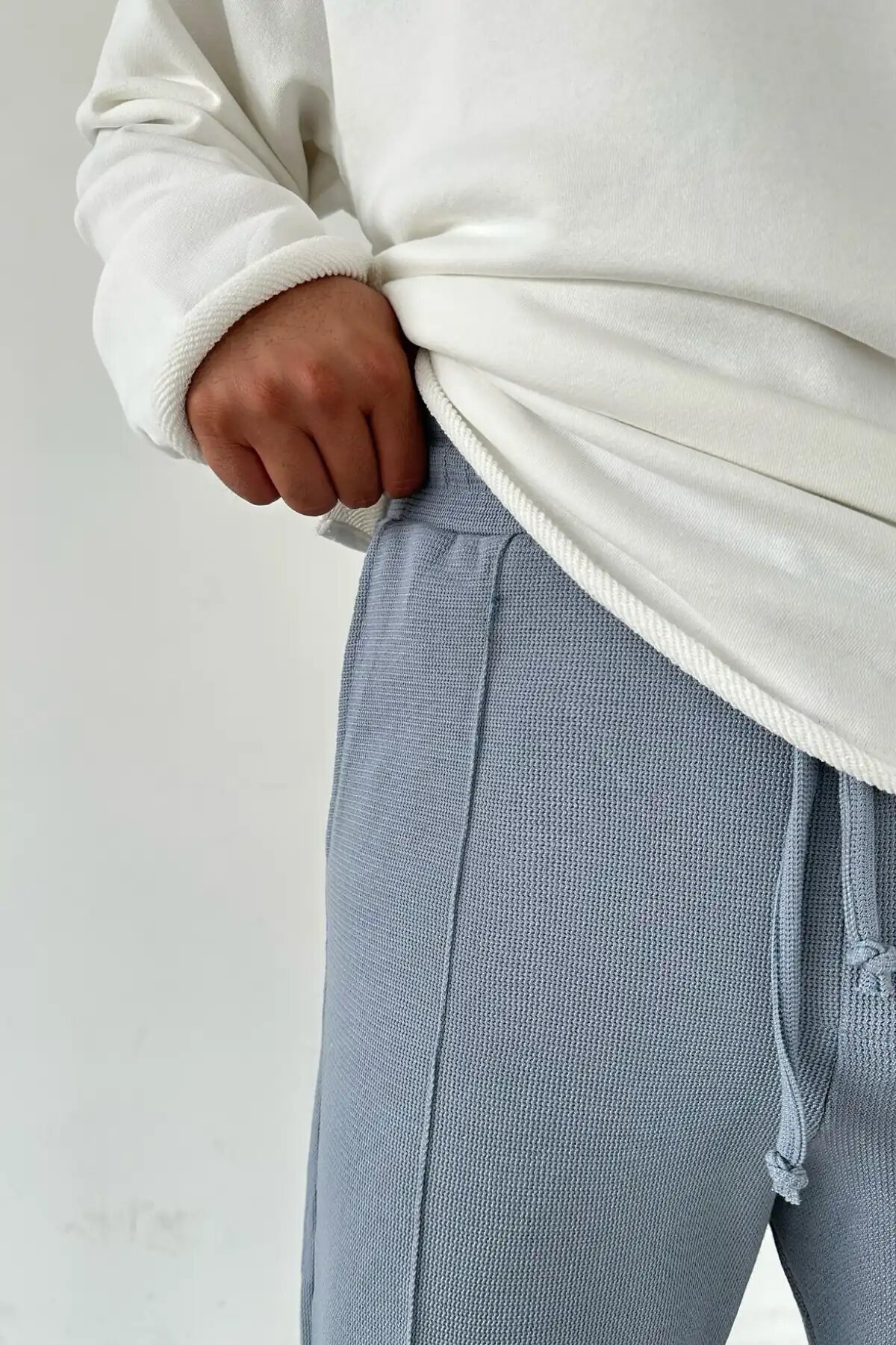 Regular Fit Gabardine Harvest Pants Baby Blue