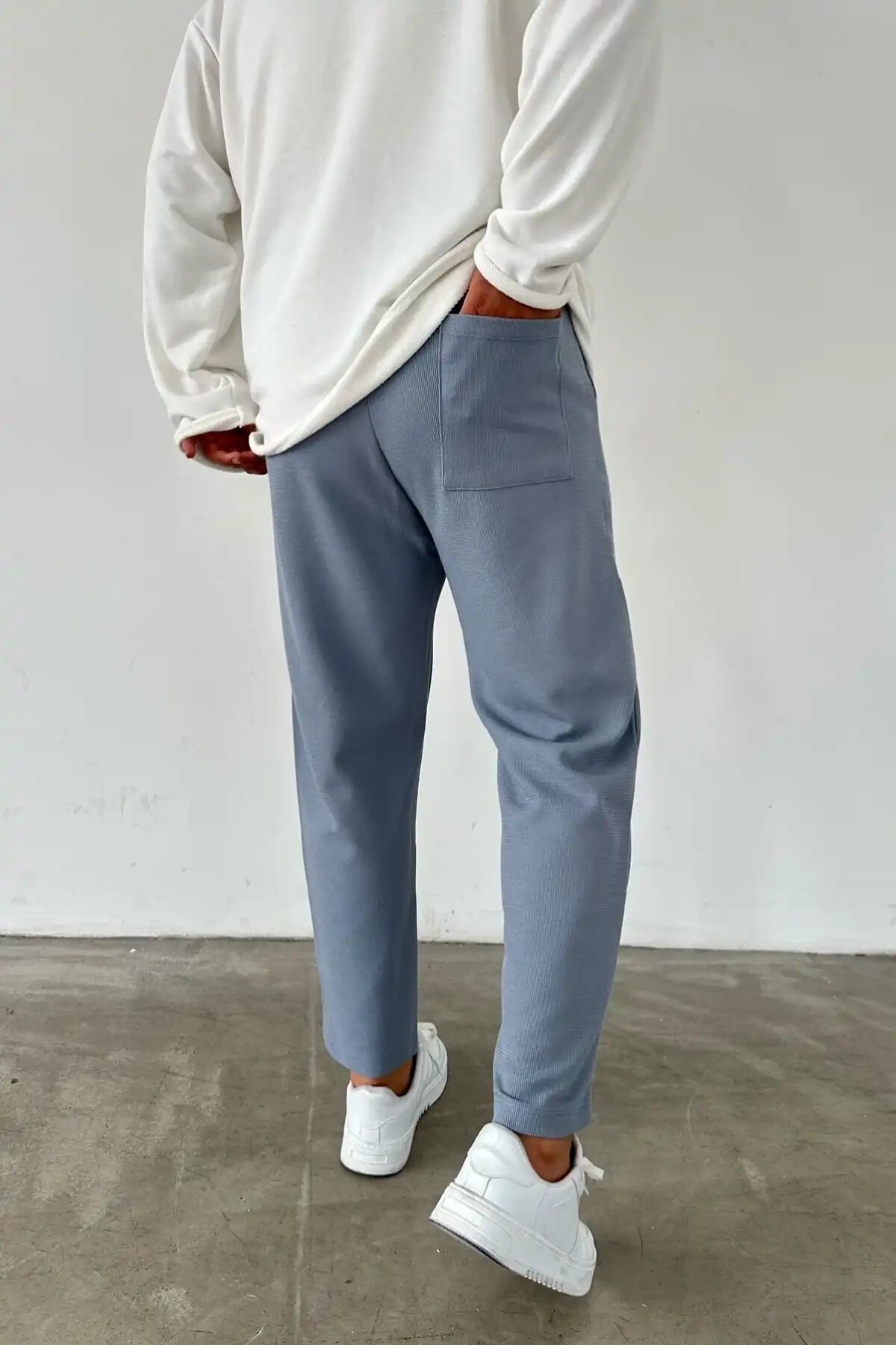 Regular Fit Gabardine Harvest Pants Baby Blue