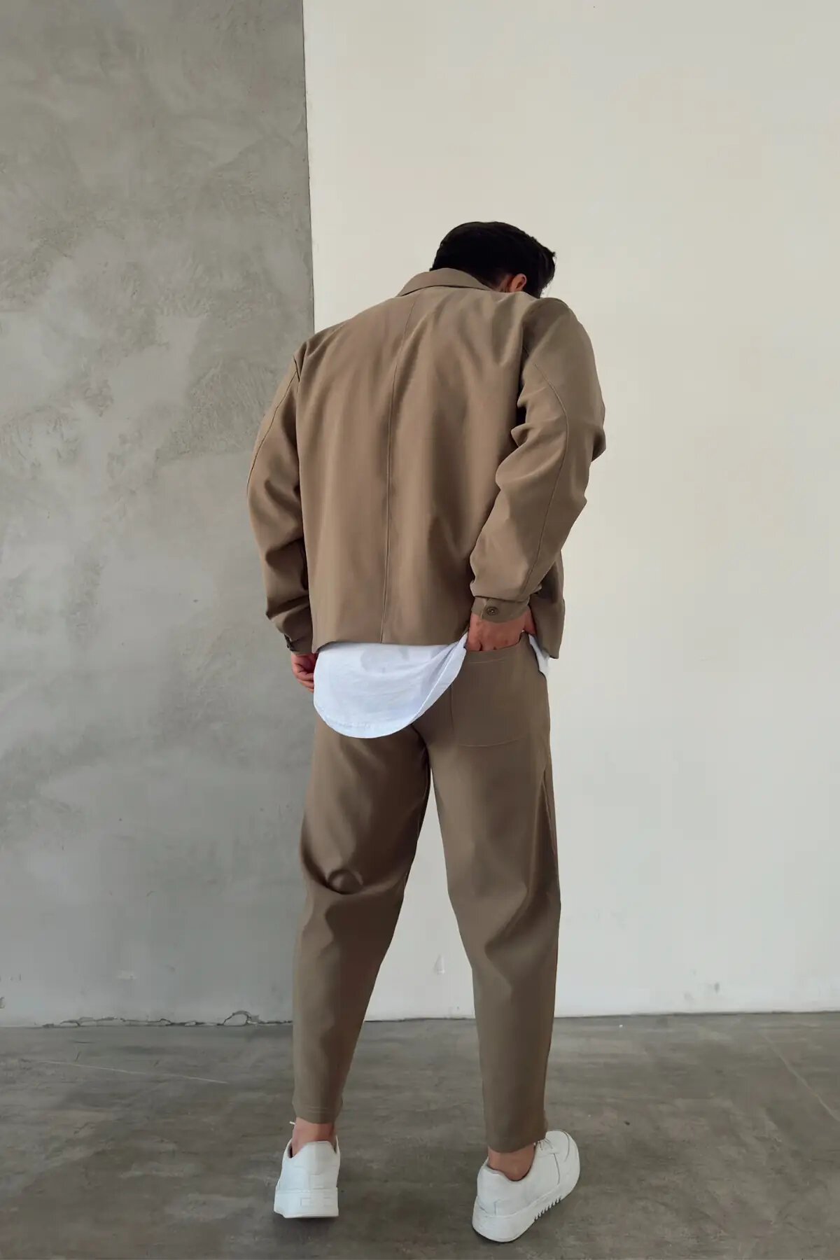 Khaki Carrot Basic Jogger Pants