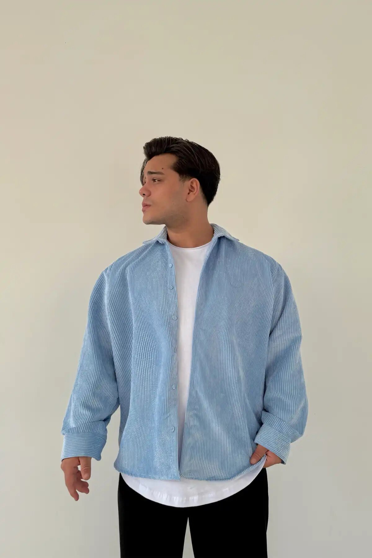 Corduroy Shirt Baby Blue