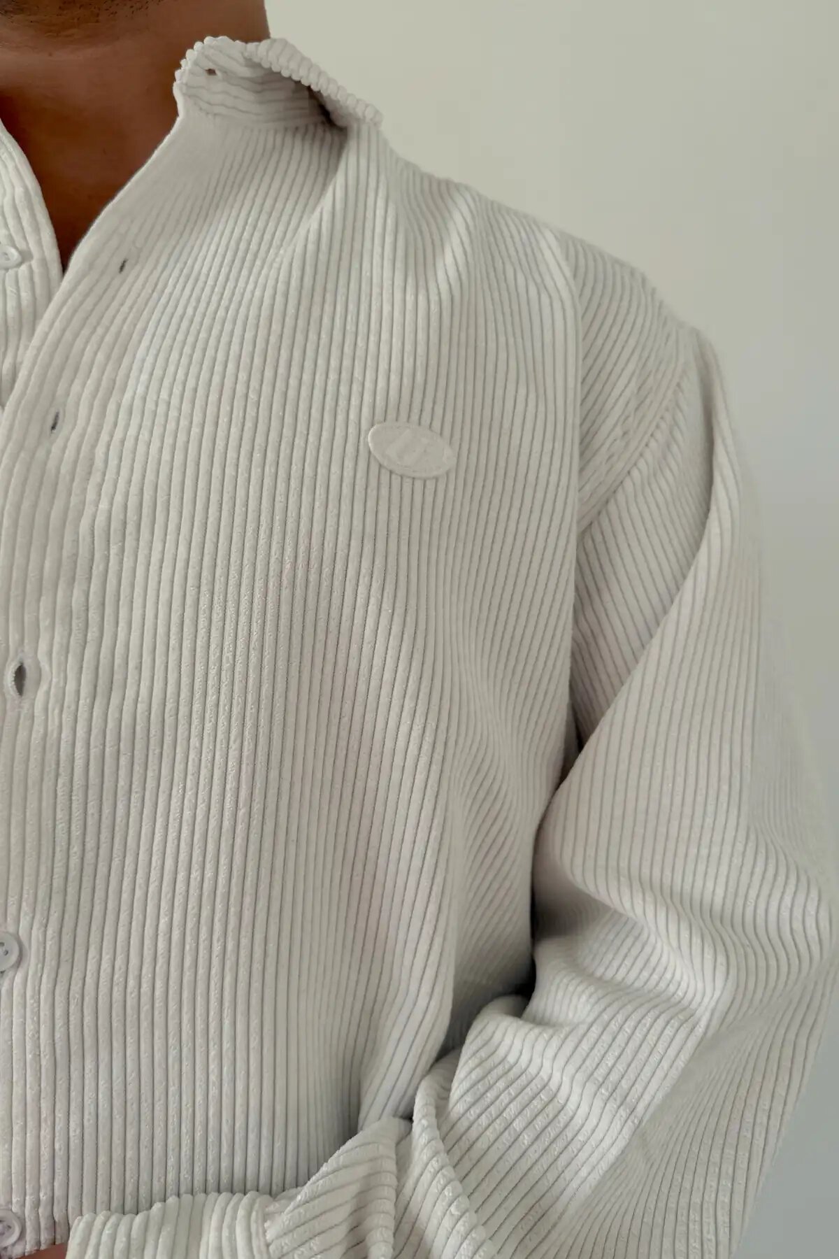 Corduroy Shirt White