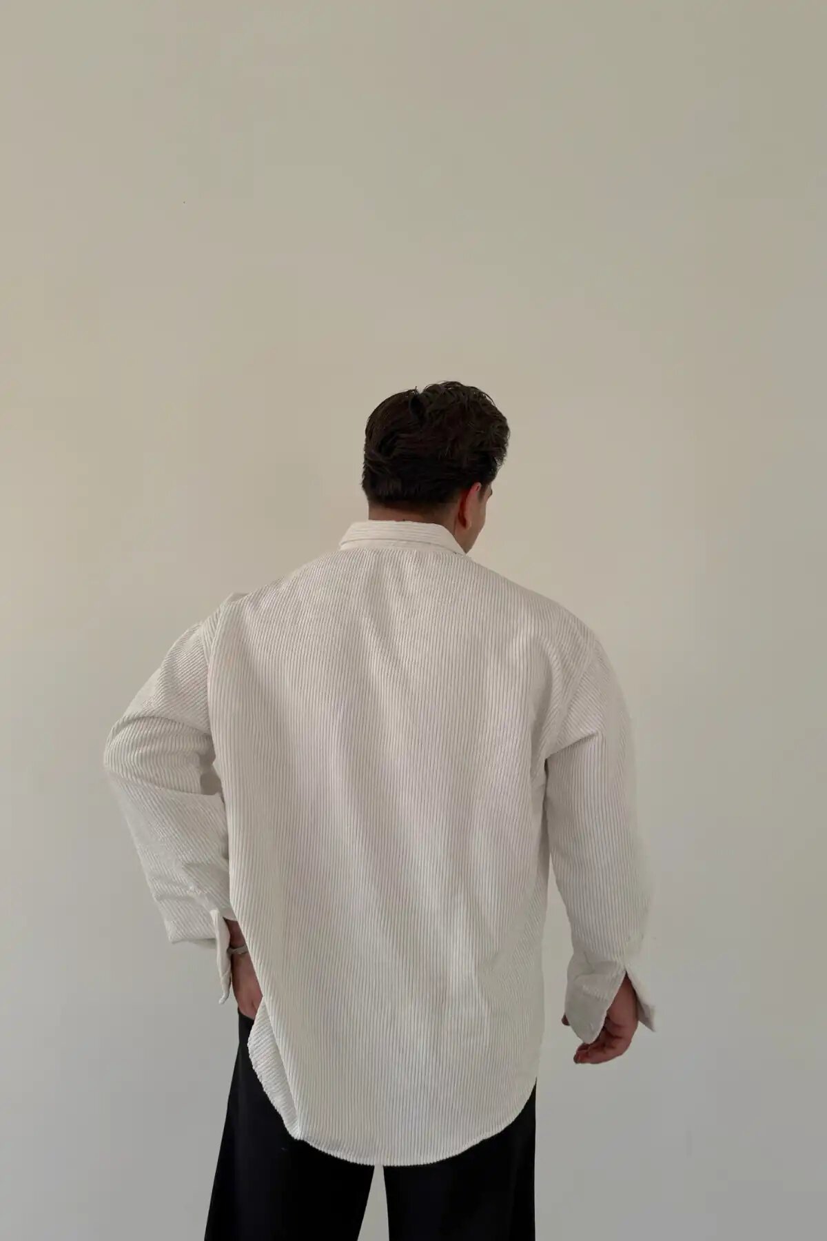 Corduroy Shirt White