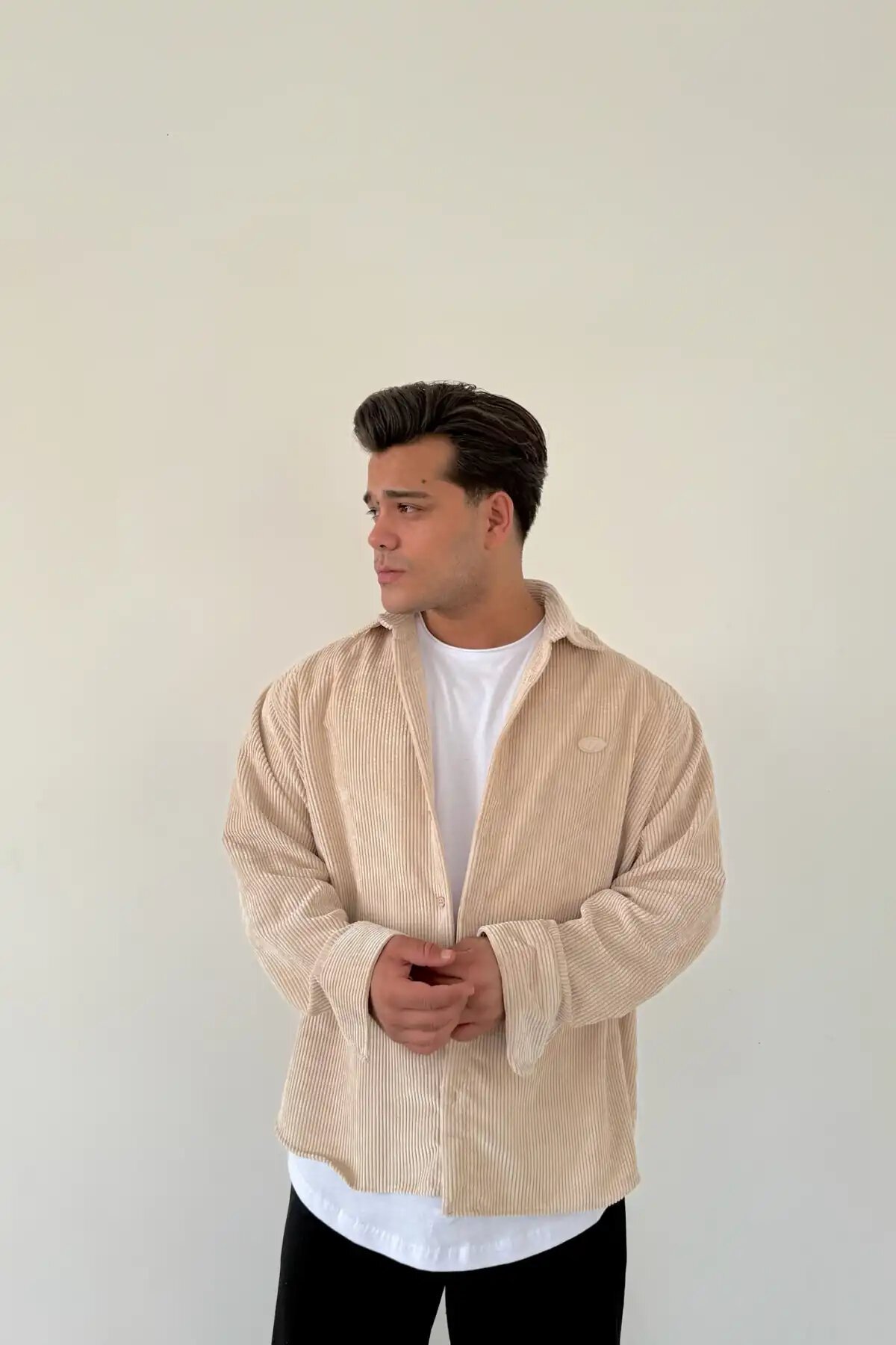 Corduroy Shirt Beige