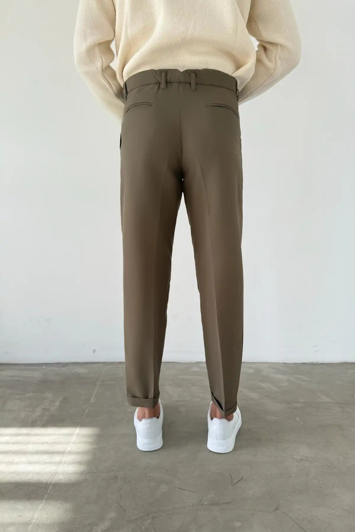 Short-Tongue Fabric Pants Green