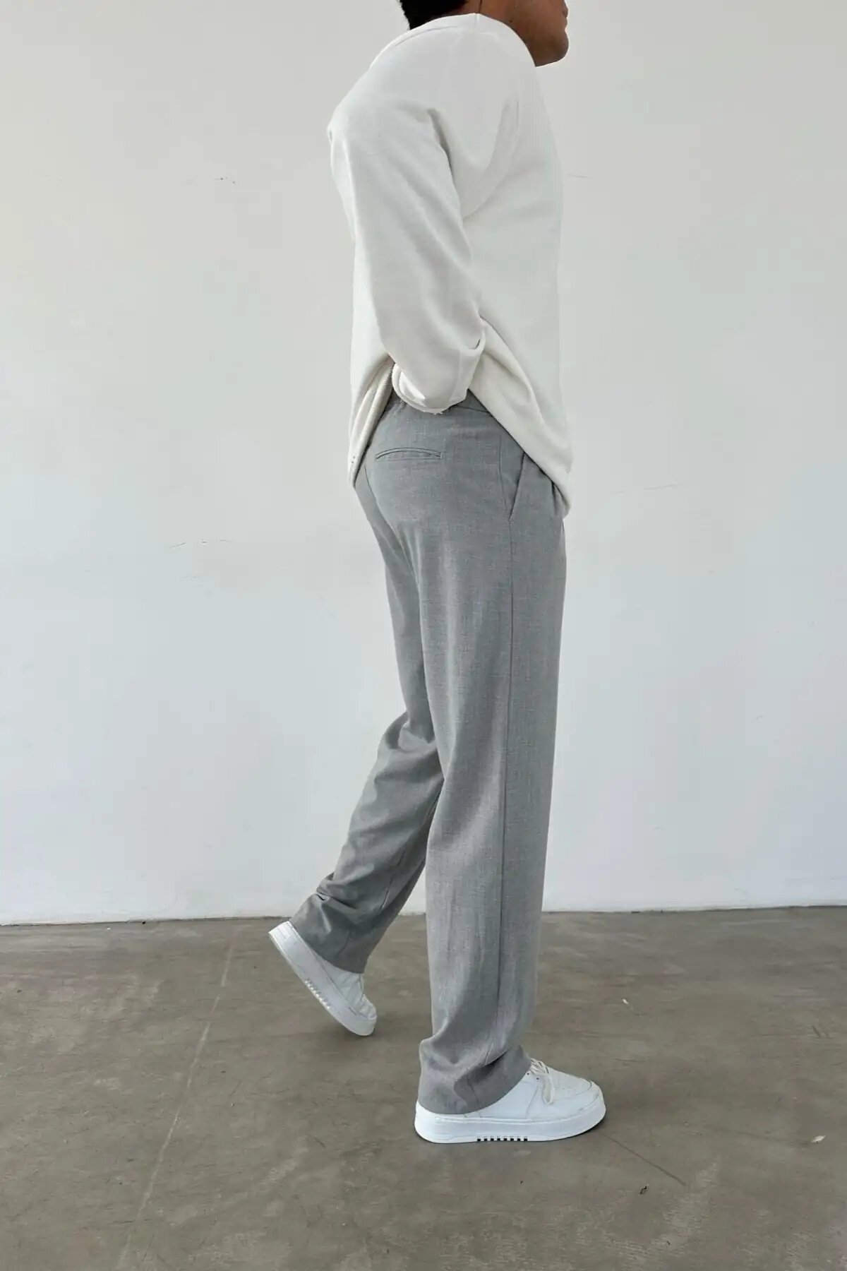 Pleated Baggy Gray Pants