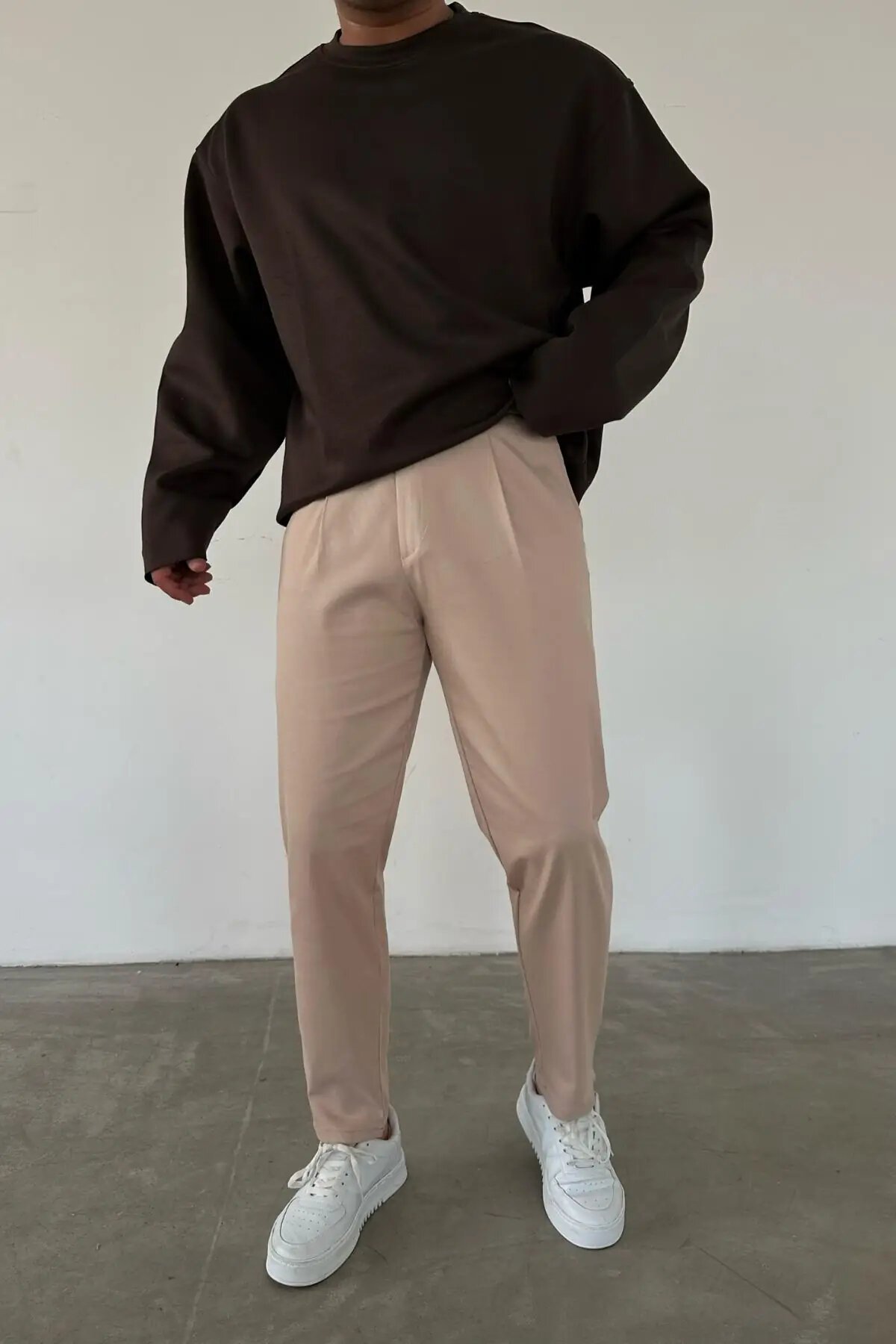 Regular Fit Gabardine Harvest Pants Cream