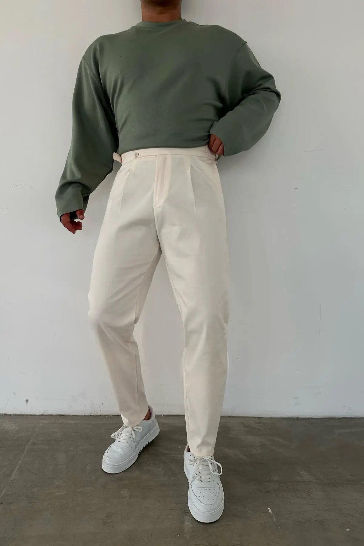 Regular Fit Gabardine Harvest Pants Beige