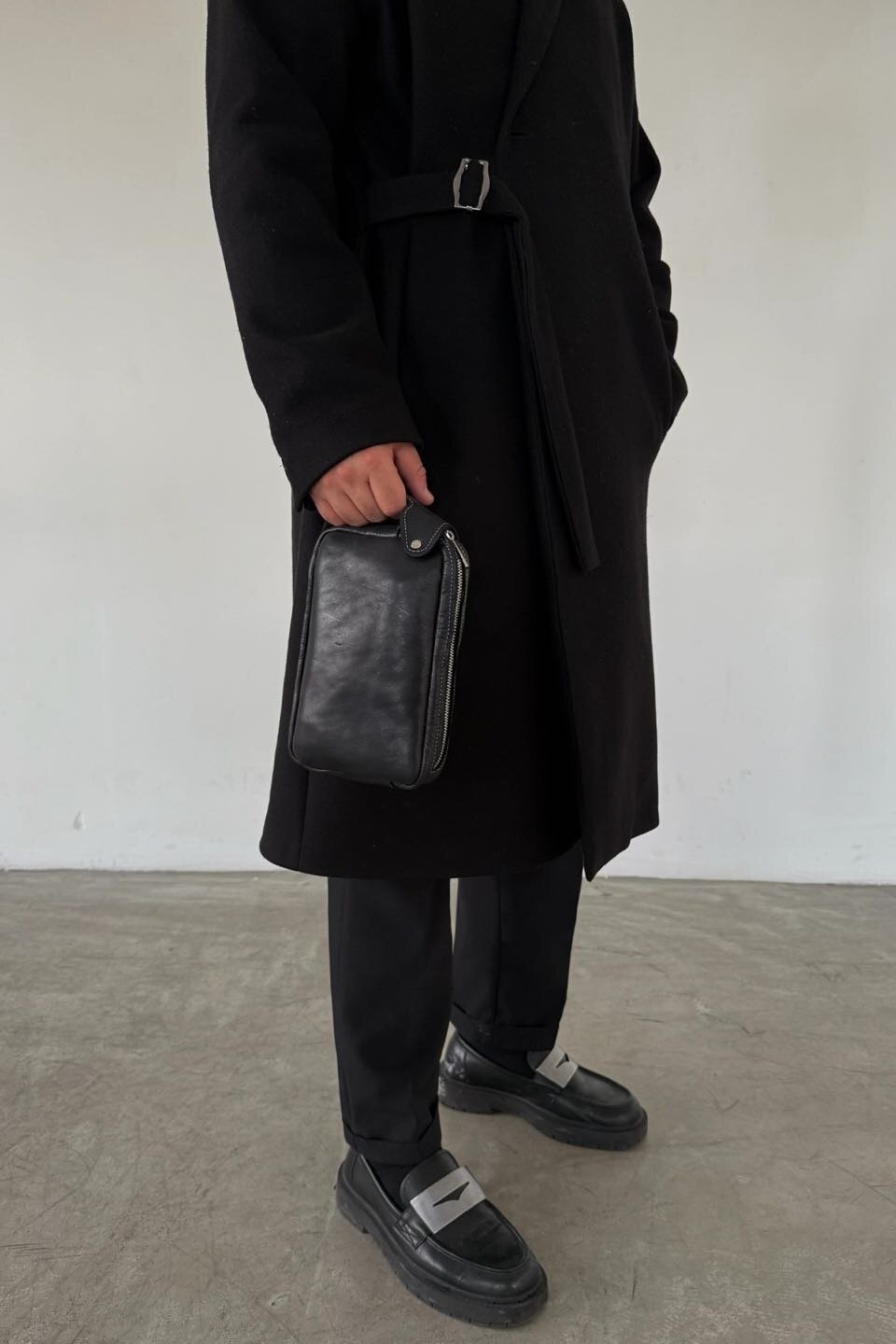 Black Genuine Leather Crossbody Bag