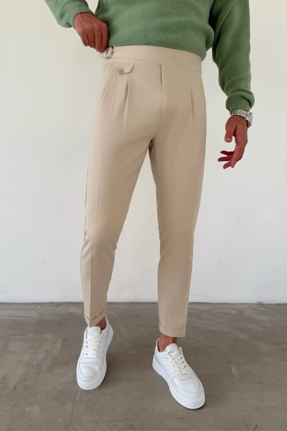 Buckled Harvest Pants Cream