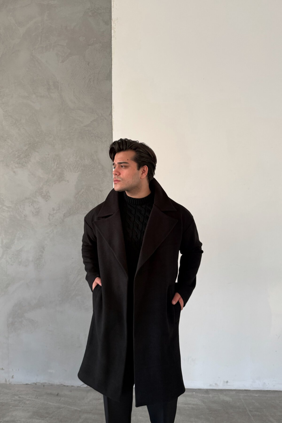 Black Felt Coat