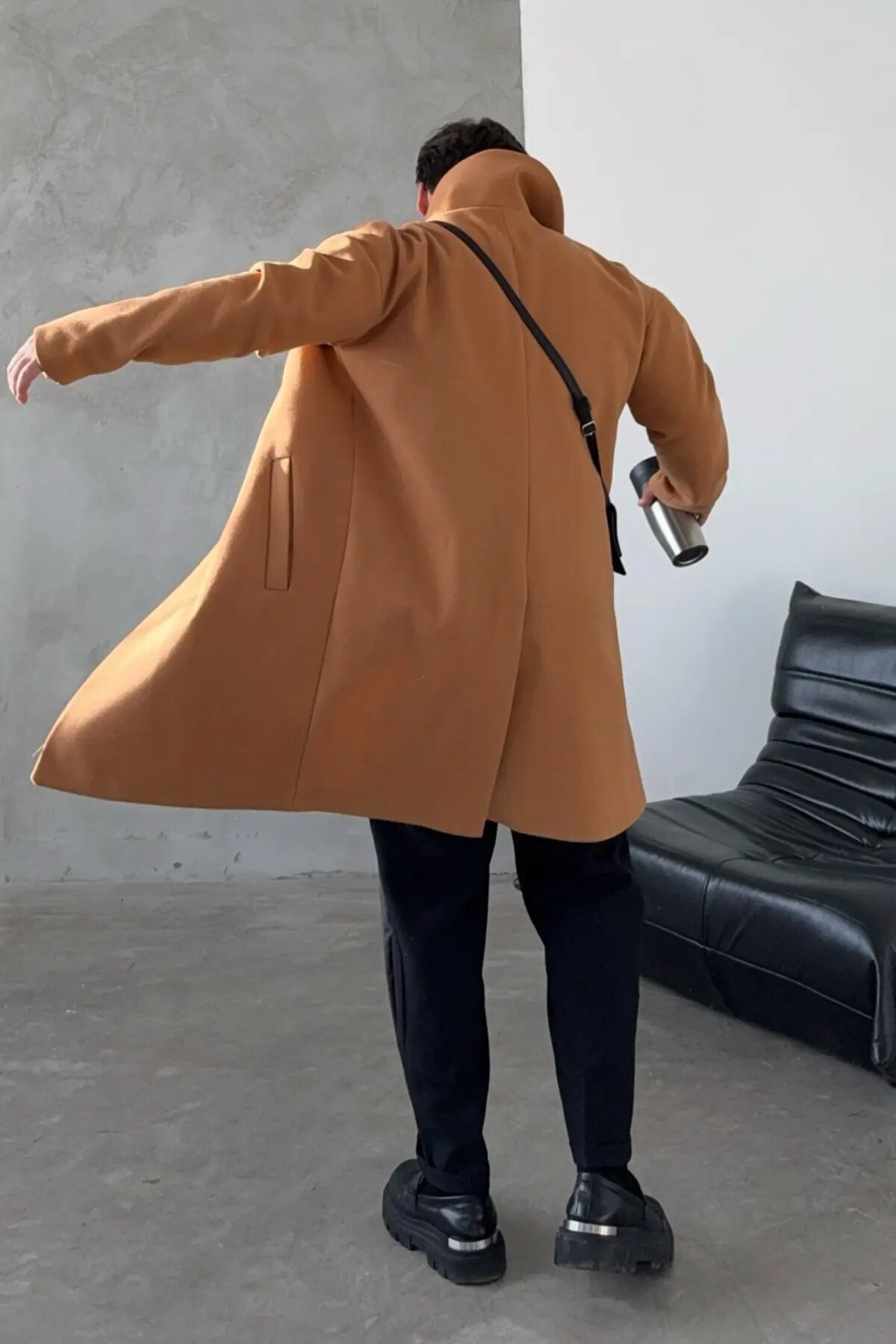 Tan Felt Coat