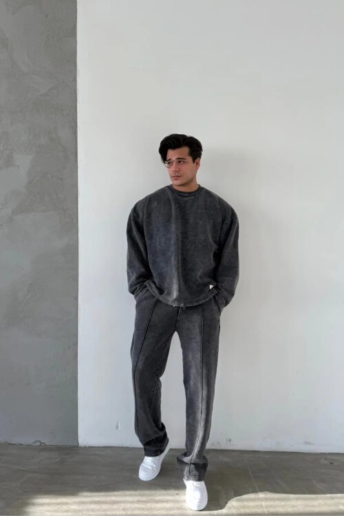Füme Yıkamalı Sweat
